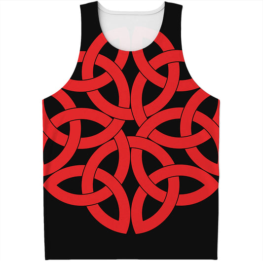 Red Celtic Knot Print Men's Tank Top