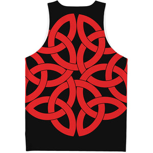 Red Celtic Knot Print Men's Tank Top