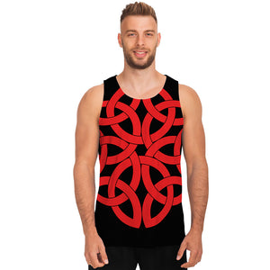 Red Celtic Knot Print Men's Tank Top