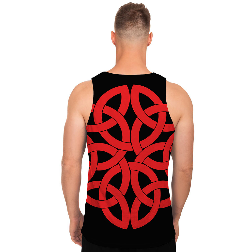 Red Celtic Knot Print Men's Tank Top