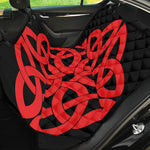 Red Celtic Knot Print Pet Car Back Seat Cover
