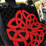 Red Celtic Knot Print Pet Car Back Seat Cover