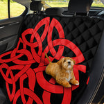 Red Celtic Knot Print Pet Car Back Seat Cover
