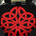 Red Celtic Knot Print Pet Car Back Seat Cover