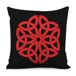Red Celtic Knot Print Pillow Cover