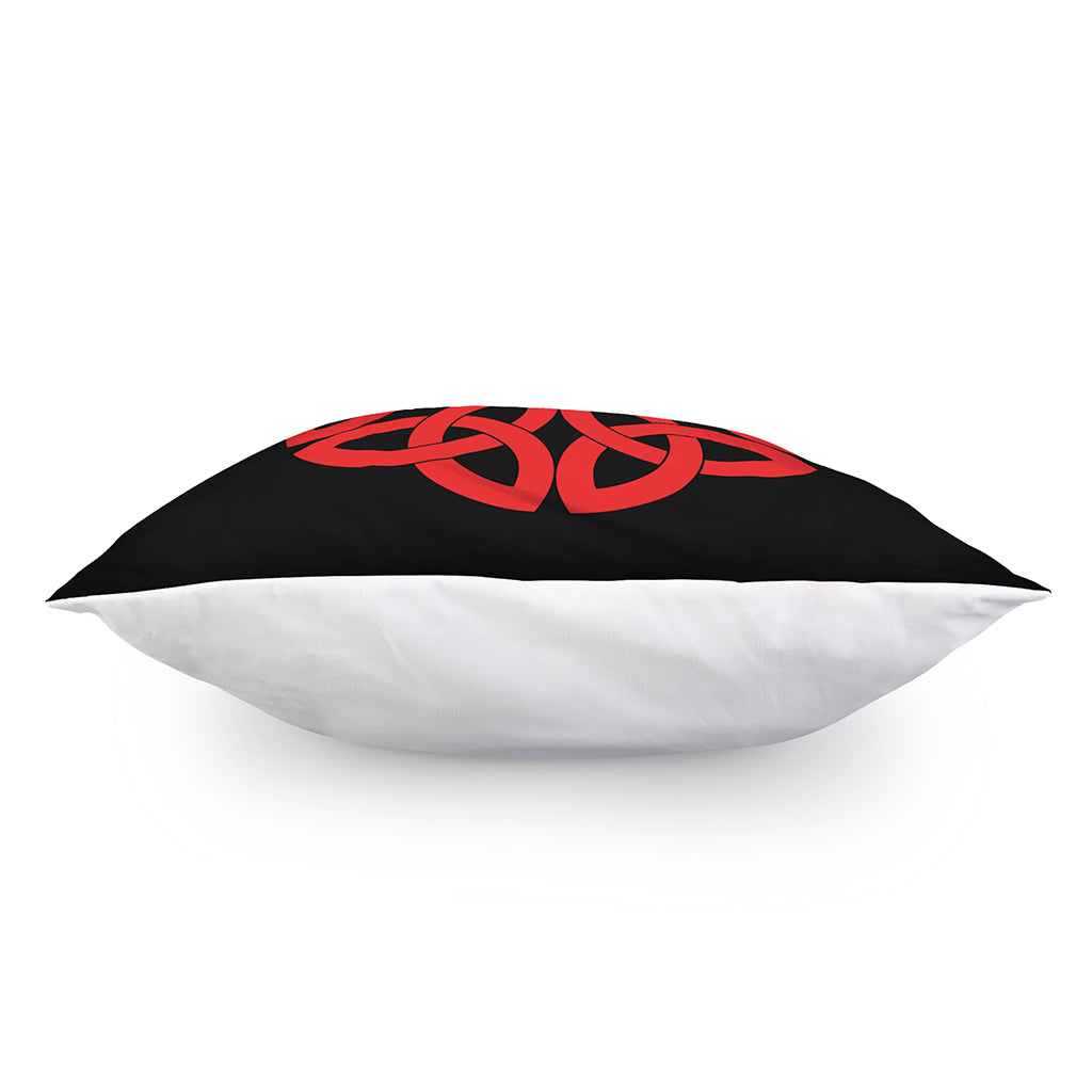 Red Celtic Knot Print Pillow Cover