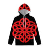 Red Celtic Knot Print Pullover Hoodie