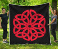 Red Celtic Knot Print Quilt