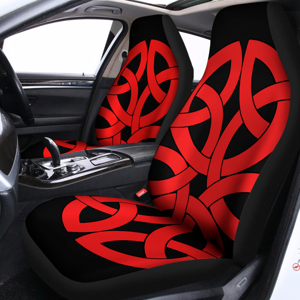 Red Celtic Knot Print Universal Fit Car Seat Covers