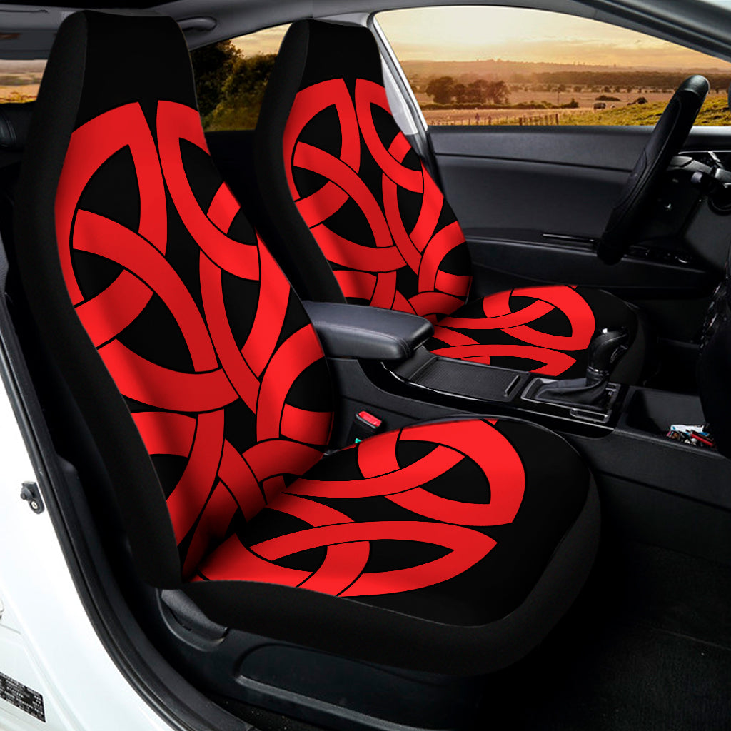 Red Celtic Knot Print Universal Fit Car Seat Covers