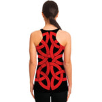 Red Celtic Knot Print Women's Racerback Tank Top