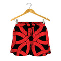Red Celtic Knot Print Women's Shorts