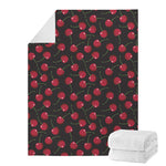 Red Cherry Pattern Print Blanket
