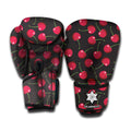Red Cherry Pattern Print Boxing Gloves