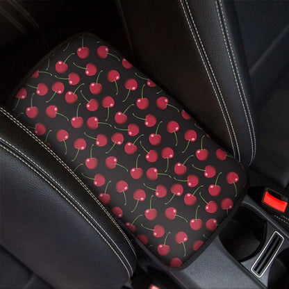 Red Cherry Pattern Print Car Center Console Cover