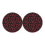 Red Cherry Pattern Print Car Coasters