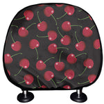 Red Cherry Pattern Print Car Headrest Covers