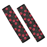 Red Cherry Pattern Print Car Seat Belt Covers