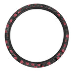 Red Cherry Pattern Print Car Steering Wheel Cover
