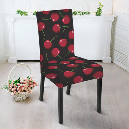 Red Cherry Pattern Print Dining Chair Slipcover