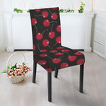 Red Cherry Pattern Print Dining Chair Slipcover
