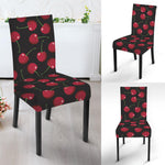 Red Cherry Pattern Print Dining Chair Slipcover