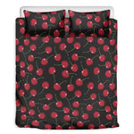 Red Cherry Pattern Print Duvet Cover Bedding Set