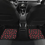 Red Cherry Pattern Print Front and Back Car Floor Mats