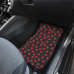 Red Cherry Pattern Print Front and Back Car Floor Mats