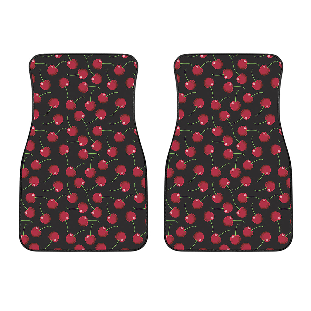 Red Cherry Pattern Print Front Car Floor Mats