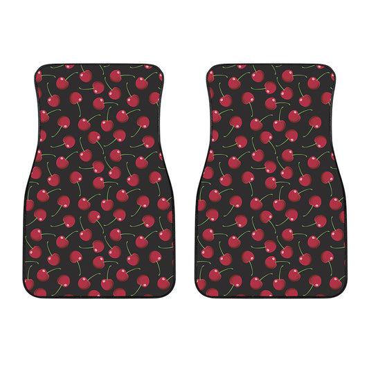 Red Cherry Pattern Print Front Car Floor Mats