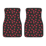 Red Cherry Pattern Print Front Car Floor Mats