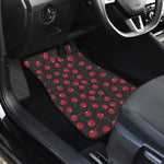 Red Cherry Pattern Print Front Car Floor Mats