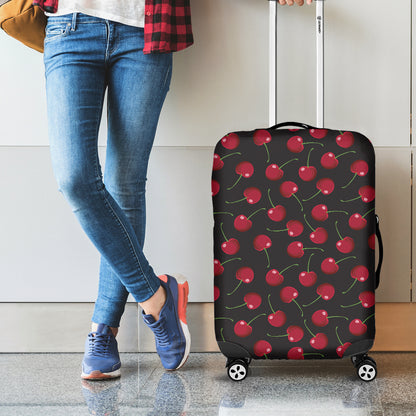 Red Cherry Pattern Print Luggage Cover