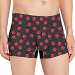 Red Cherry Pattern Print Men's Boxer Briefs