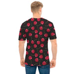 Red Cherry Pattern Print Men's T-Shirt