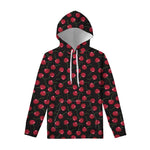 Red Cherry Pattern Print Pullover Hoodie