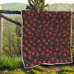 Red Cherry Pattern Print Quilt