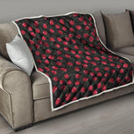 Red Cherry Pattern Print Quilt