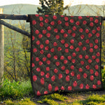 Red Cherry Pattern Print Quilt