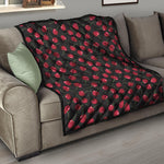 Red Cherry Pattern Print Quilt