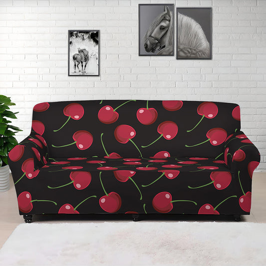 Red Cherry Pattern Print Sofa Cover