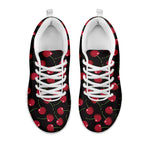 Red Cherry Pattern Print White Sneakers