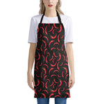 Red Chili Peppers Pattern Print Apron