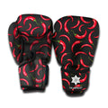 Red Chili Peppers Pattern Print Boxing Gloves