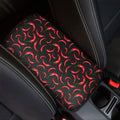 Red Chili Peppers Pattern Print Car Center Console Cover