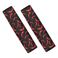 Red Chili Peppers Pattern Print Car Seat Belt Covers