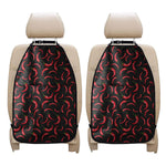 Red Chili Peppers Pattern Print Car Seat Organizers