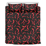 Red Chili Peppers Pattern Print Duvet Cover Bedding Set