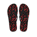 Red Chili Peppers Pattern Print Flip Flops